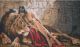Гобеленовая картина 40х80 "Клеопатра со львом"
